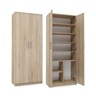 Regał biurowy zamknięty dąb sonoma RE-1427-SON