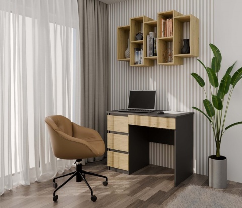 Regał na ścianę wiszący dąb artisan POL-1104-ART