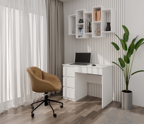 Regał ścienny wiszący POL-1104-BIEL-MAT