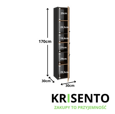 Slupek do lazienki antracyt - artisan LAZ-1310-ANT-ART