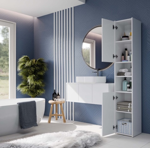 Słupek łazienkowy 30 cm LAZ-1309-BIEL-MAT