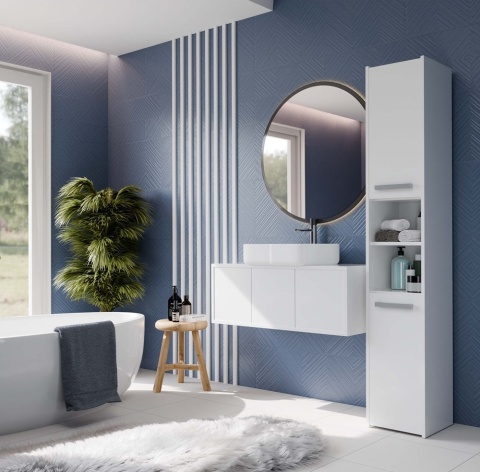 Słupek łazienkowy 30 cm LAZ-1309-BIEL-MAT