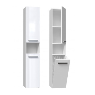 Słupek łazienkowy z koszem LAZ-1315-BIEL-POŁ