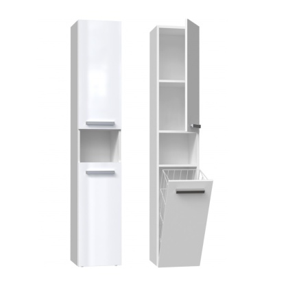 Słupek łazienkowy z koszem LAZ-1315-BIEL-POŁ