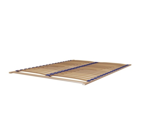 Rozłożony stelaż STE-1203 pod materac 160x200 cm widoczny w półprofilu.