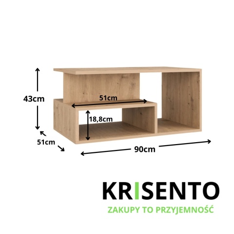 Stolik pokojowy dąb artisan STOL-805-ART