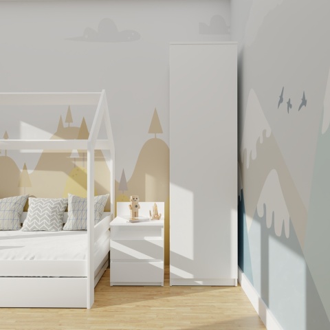 Szafa 50 cm szerokości SZAF-1001-BIEL-MAT