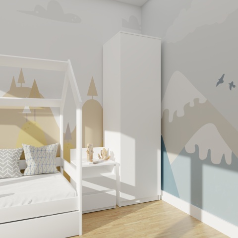 Szafa 50 cm szerokości SZAF-1001-BIEL-MAT