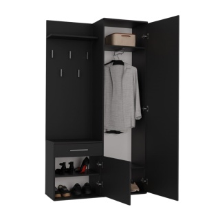 Szafa garderoba czarna GAR-104-CZERN-MAT