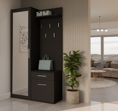 Szafa garderoba czarna GAR-104-CZERN-MAT