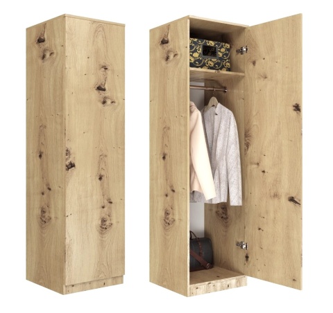 Szafa jednodrzwiowa z półkami SZAF-1001-ART