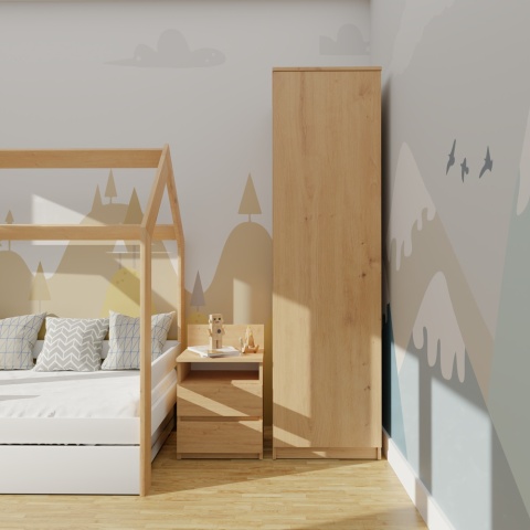 Szafa jednodrzwiowa z półkami SZAF-1001-ART