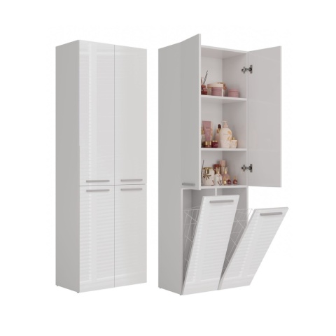 Szafka do łazienki 60 cm LAZ-1322-BIEL-POŁ