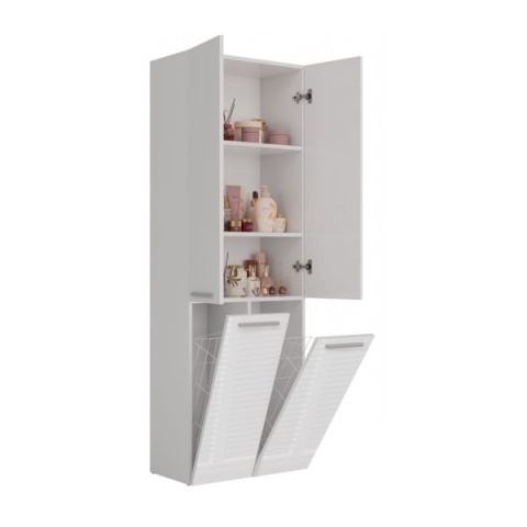 Szafka do łazienki 60 cm LAZ-1322-BIEL-POŁ