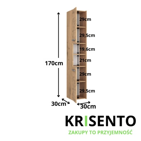 Szafka łazienkowa 30 cm LAZ-1309-ART
