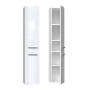 Szafka łazienkowa wąska LAZ-1314-BIEL-POŁ