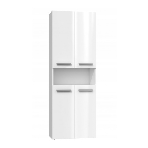 Szafka łazienkowa z koszami LAZ-1321-BIEL-POŁ