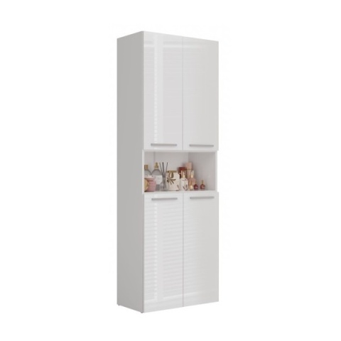 Szafka łazienkowa z koszami LAZ-1321-BIEL-POŁ