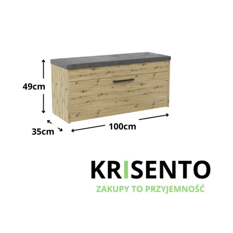 Szafka na buty z siedziskiem 100 cm BUT-206-ART