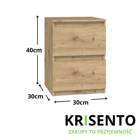 Szafka nocna 30x30 cm dąb artisan SN-304-ART