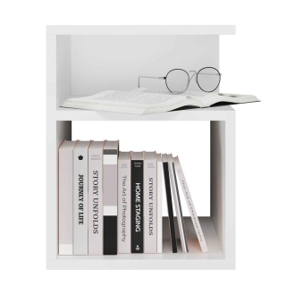 Szafka nocna bez szuflad w białym macie SN-301-BIEL-MAT