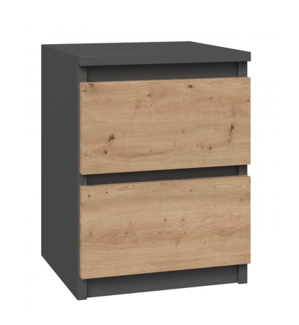 Szafka nocna waska antracyt - dąb artisan SN-304-ANT-ART