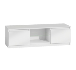 Szafka rtv 140 cm biała w połysku RTV-502-BIEL-POL