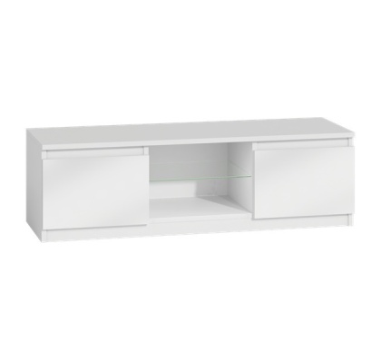 Szafka rtv 140 cm biała w połysku RTV-502-BIEL-POL