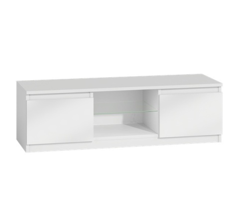 Szafka rtv 140 cm biała w połysku RTV-502-BIEL-POL