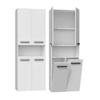 Szafka słupek do łazienki LAZ-1321-BIEL-MAT