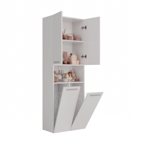 Szafka słupek do łazienki LAZ-1321-BIEL-MAT