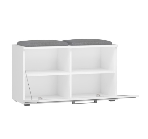 Szafka z siedziskiem na buty biała BUT-202-BIEL-MAT