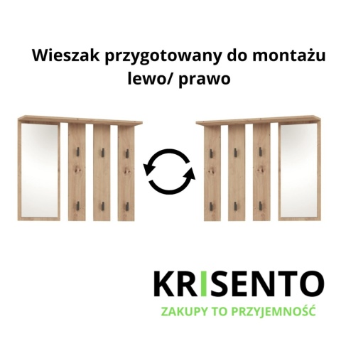 Wieszak do przedpokoju na ścianę WIESZ-606-ART