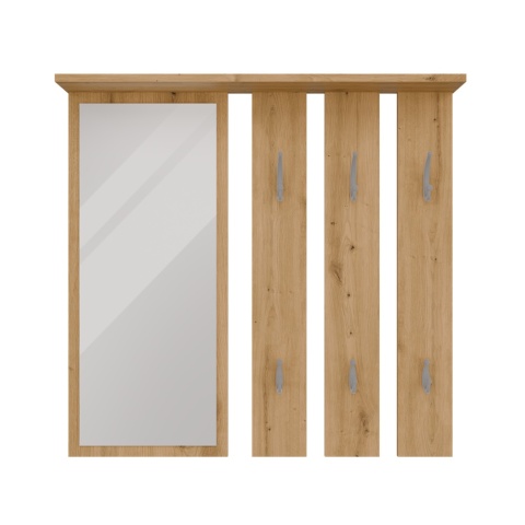 Wieszak na ubrania z lustrem dąb artisan WIESZ-602-ART