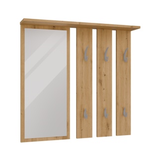 Wieszak na ubrania z lustrem dąb artisan WIESZ-602-ART