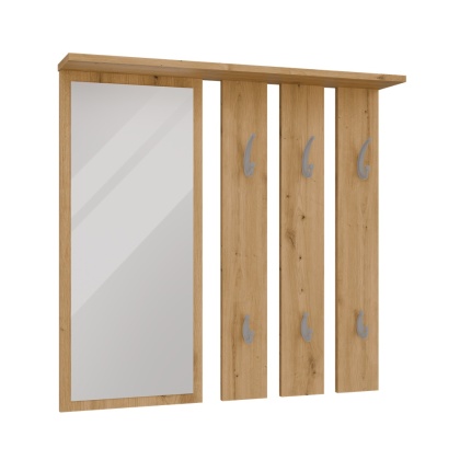 Wieszak na ubrania z lustrem dąb artisan WIESZ-602-ART