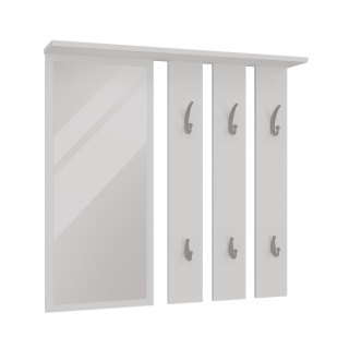 Wieszak ścienny do przedpokoju WIESZ-602-BIEL-MAT