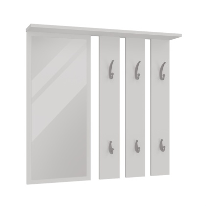 Wieszak ścienny do przedpokoju WIESZ-602-BIEL-MAT