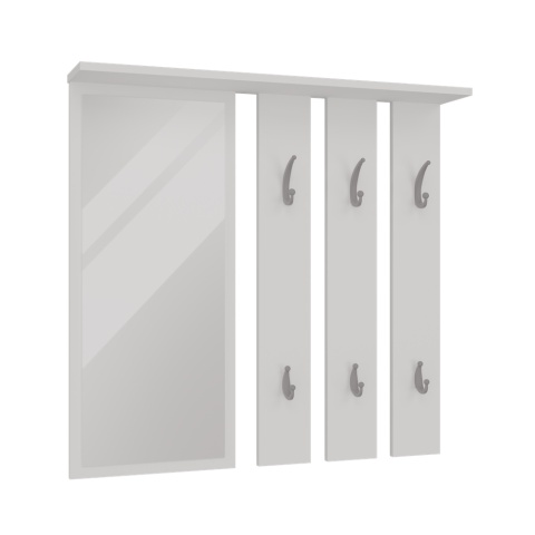 Wieszak ścienny do przedpokoju WIESZ-602-BIEL-MAT