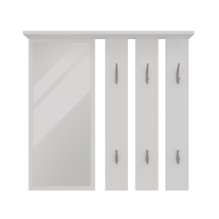 Wieszak ścienny do przedpokoju WIESZ-602-BIEL-MAT