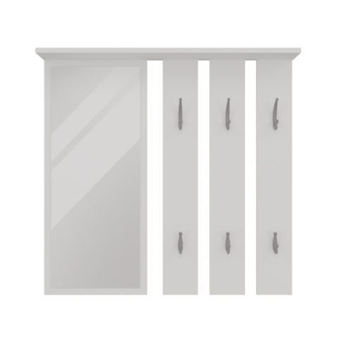 Wieszak ścienny do przedpokoju WIESZ-602-BIEL-MAT