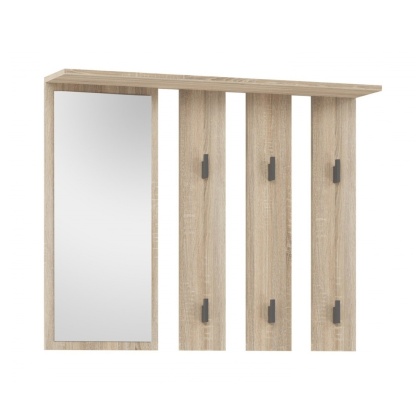 Wieszak z lustrem dąb sonoma WIESZ-606-SON