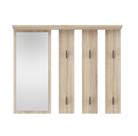 Wieszak z lustrem dąb sonoma WIESZ-606-SON