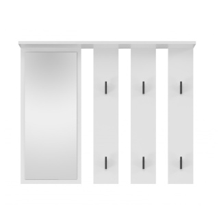 Wieszak z lustrem do przedpokoju WIESZ-606-BIEL