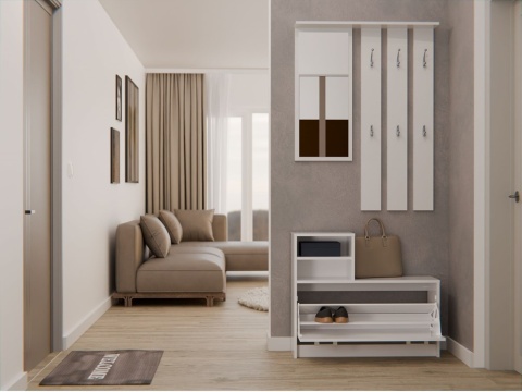 Biała garderoba GAR-101-BIEL-MAT