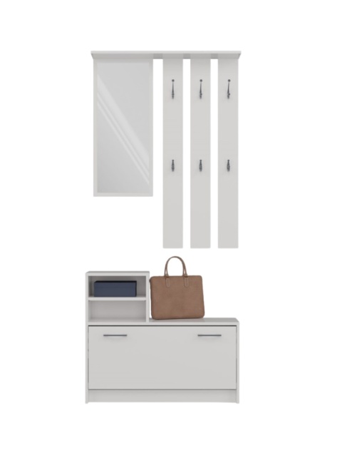 Biała garderoba GAR-101-BIEL-MAT