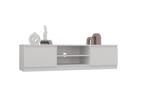 Biała szafka rtv 140cm RTV-502-BIEL-MAT