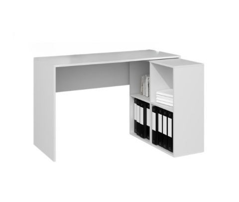 Białe biurko narożne BIUR-702-BIEL-MAT