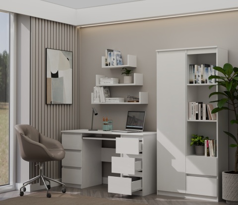 Biurko młodzieżowe nowoczesne BIUR-705-BIEL-MAT