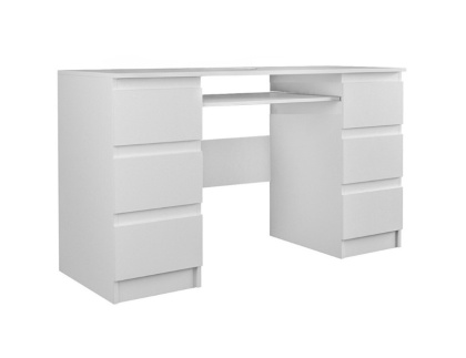 Biurko młodzieżowe nowoczesne BIUR-705-BIEL-MAT